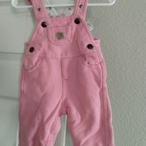 COPY - Carhartt overalls pink girls. Size 6m